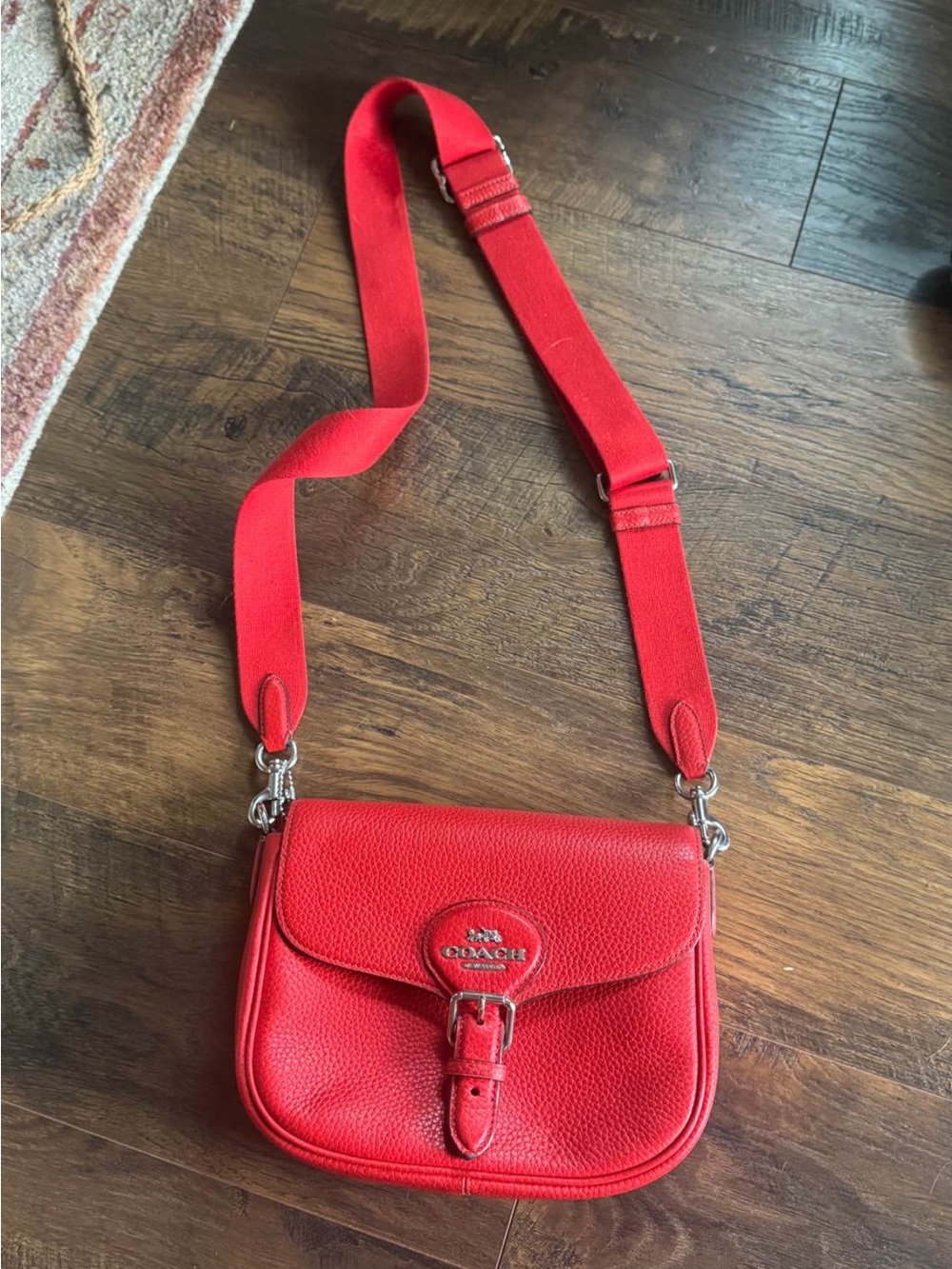 Coach Amelia Saddlebag in Red